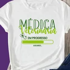 Camiseta Profissões Estudante Medicina Veterinária Shop Aproveite