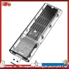 Gabinete Externo M . 2 NGFF SATA SSD De Alta Velocidade USB3.0 Gen1 5Gb/S Transparente Capa De Disco Rígido Para PC