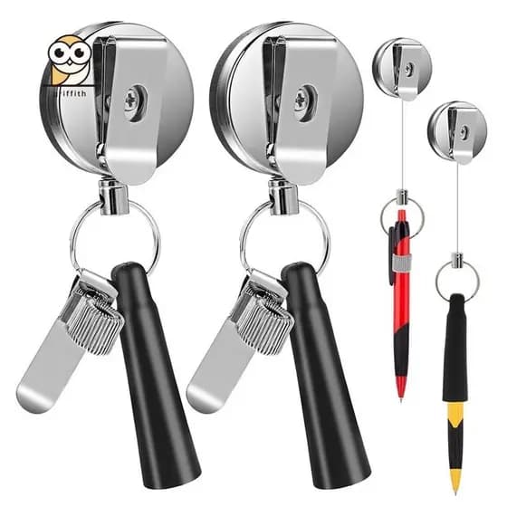 Caneta Retrátil Resistente , Porta-Lápis , Cordão Universal Para Carpinteiros , Enfermeiras , Renas