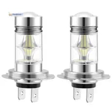 1 Par De Lâmpada LED H7 De Alta Potência 100W 20LED Faróis De Neblina Para Carro 6000K Branco