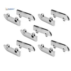 10 Peças De Aço Inoxidável Volante Duplo Montanha Palavra slot Porta Deslizante Trilha Polia Vidro Acessórios De hardwar