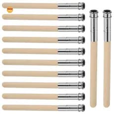 12pçs Extensores De Lápis De Madeira Para Artistas Com Alça De Metal Ajustável , Alongador , Suporte De Carvão , Fácil I