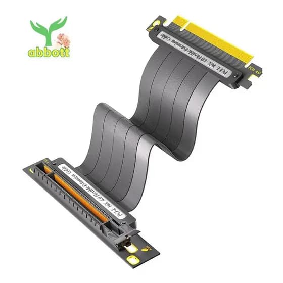 🌺Cabo De Extensão PCIE 4.0 , Riser GPU De Alta Velocidade Blindado 16x Com Placa Porta PCI Express , 20 Cm 90 °