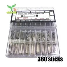360 Pçs Barra De Mola Do Relógio 8Mm-25Mm Cinta Link Pinos Kit Reparo Metal Ferramenta Contrapinos Ferramentas