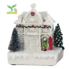 [Quick A] Cena De Natal Vila Cidade Inverno Snow Village LED Decoração De Luz Presente Mesa De Férias