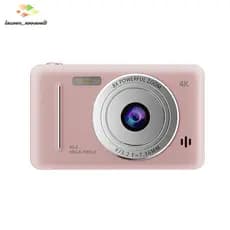 Câmera Digital 4K Portátil Retro De Nível De Entrada Dupla Flash 50 Milhões De Pixels Foco Automático Rosa