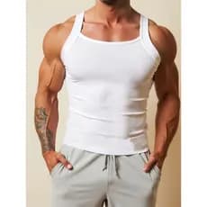 Regata Masculina De Fio Grosso , Verão , Academia , Estilo Europeu E Americano , Stretch , Slim Fit , Sem Mangas , Ataca