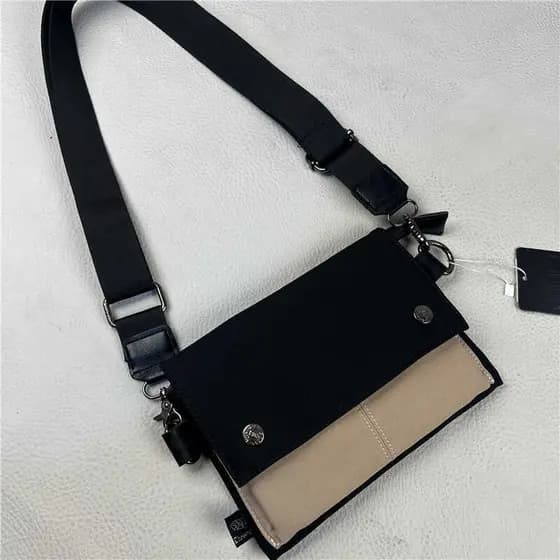 Três caixas de lona japonês coreano masculino bolsa de ombro Casual estilo japonês Street Wear costura saco do mensageir