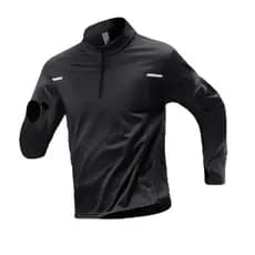 Meio zíper roupas de treinamento masculino inverno forro de lã quente roupas de secagem rápida de manga comprida outono