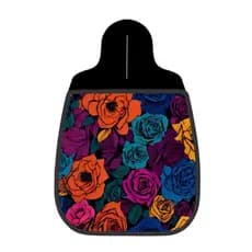 Lixeira De Carro Organizador Lixinhocar Floral Laranja Escuro
