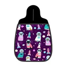 Lixeira De Carro Organizador Lixinhocar Arte Gatos Astronautas Roxo