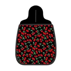 Lixeira De Carro Organizador Lixinhocar Estampa de Cerejas Fundo Preto 9