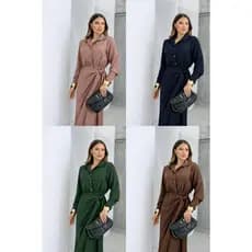 Vestido Longo Vinho Elegante com Cinto – Moda Feminina Sofisticada