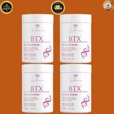 KIT 4 BTX Capilar 1kg Tratamento Profundo Anti Frizz  Liso Espetacular Alisa 100%  Fio terapia