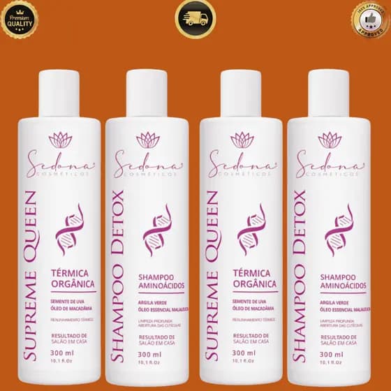 kit Alisamento PROGRESSIVA Orgânica300ml  Sem Formol e Shampoo Detox liso terapia Profissional