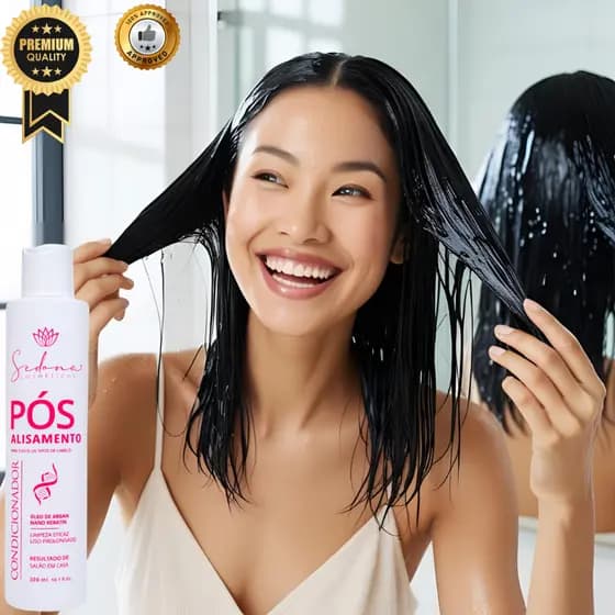 Shampoo Pós Alisamento 300ml Nutrição e Brilho Diario Tratamento Cuidado Diario Pós Alisamento Botox