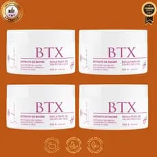 KIT4 BTX Capilar Profissional Orgânica Sem Formol 300g, tratamento capilar primeira aplicação Terapia