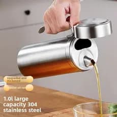 Filtro De Óleo À Prova De Vazamento De Aço Inoxidável 1000ml , Pote De Vinagre De Soja , Recipiente De Garrafa De Temper