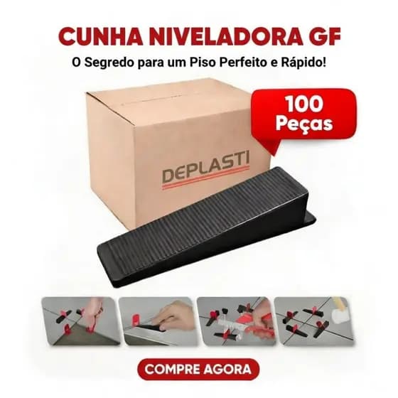 Cunha Nivelador Espaçador Smart Piso Porcelanato Grande Formato Deplasti 100 Peças