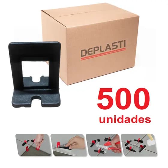 Espaçador Nivelador Slim Pequeno Formato Piso Porcelanato 500 Unidades Deplasti