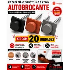 Kit Parafuso Telha 20 Peças 5.5 x 75mm Auto Brocante