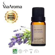 Óleo Essencial de Lavanda Via Aroma 100% Puro-Aromaterapia-Oleos para Difusor aromatizador, original