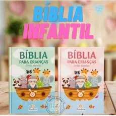 BIBLIA PARA CRIANÇAS, BIBLIA INFANTIL ILUSTRADA LETRAS GRANDES - BLU EDITORA - BIBLIA COLORIDA 128pg