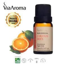 Óleo Essencial de Laranja Doce -100% PURO -Natural- Via Aroma 10ml- Oleo Essencial para aromaterapia