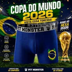 KIT Com  Cuecas Boxer Brasil Masculina Respirável Conforto Total.