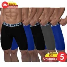 KIT 5 Bermudas Térmicas Segunda Pele Microfibra PitMonster