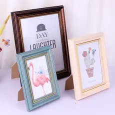 Suporte para exibição de fotos, moldura para fotos, decoração de moldura oca, moldura para fotos em acrílico retro ameri