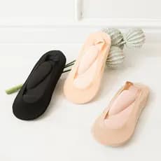 Meias Invisíveis de Verão para Mulheres, para Salto Alto, com Almofadas de Massagem para os Pés, Antiderrapantes de Sili