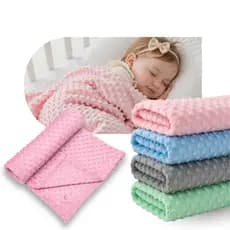Manta de Bebê Pipoquinha Antialérgica Cobertor Infantil Macio Enxoval bebê Minky Soft