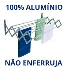 Varal Sanfonado Parede 100% Aluminio Retratil Não Enferruja Dobravel - BITENFER VARAIS