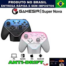 Controle Gamesir Super Nova, COM Dock de carregamento, RGB, HALL EFFECT, 1000Hz, PC, Switch, Android