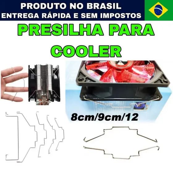 Presilha para Air Cooler de Processador melhore a temperatura usando o método Push/Pull em aço