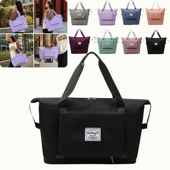 Bolsa Sacola Mala Multiuso Feminina Grande Dobrável E Expansível Vira tipo Carteira Portátil