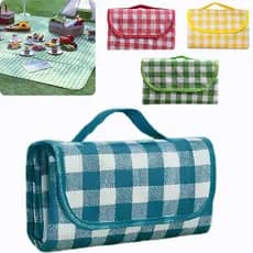 Toalha Piquenique Esteira Impermeável 200x200 Dobrável Com Alça Praia Camping Parque portátil