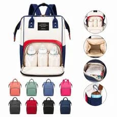 Mochila Maternidade Impermeável Bolsa Bebê Com 3 Porta Mamadeira Térmico Multifuncional Porta Lenço