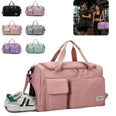 Bolsa Mala Viagem 26L Com Porta Tênis Alça Transversal Multifuncional para esportes e viagens