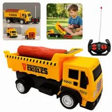 Caminhão Controle Remoto Basculante Infantil Com Luz 4 Funções Caçamba Brinquedo