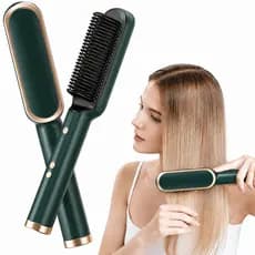 Escova Alisadora Elétrica Bivolt Anti Frizz Cerâmica Aquecimento Rápido Ajuste de temperatura