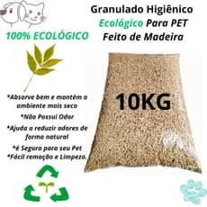 Granulado Higiênico Ecológico Para Pet de 2,5kg, 5kg 10kg 15kg e 20kg granulado, areia madeira, areia ecológica P/ Pet