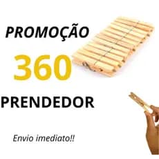 Kit 360 Prendedores de madeira ´pregador reforçado prendedor madeira grampo de madeira pregador grampo prendedor roupa