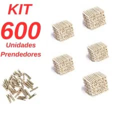 kit 600 Prendedores de roupa de madeira, grampo de madeira, pregador de madeira, prendedor grampo grampo de pinus