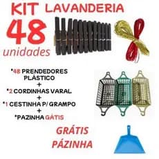 Kit Prendedor Plástico Pregador Grampo 48 unidades corda varal cesta grampo pazinha brinde pregador de plástico varal