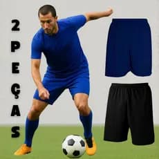 Kit 2 Unidades Bermuda Calção Masculino Esportivo Futebol Para Treino