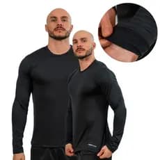 Camiseta peluciada Térmica Manga Longa Pra Frio