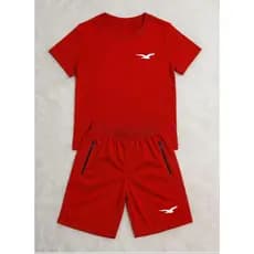 Conjunto Camiseta e Bermuda Infantil e Juvenil Com Elástico e Bolsos  04 á 16