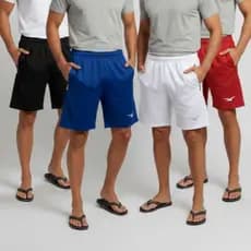 Kit 5 Bermudas Masculinas Básicas - DryFit - Malha Leve e Confortável - Pronta Entrega Origins